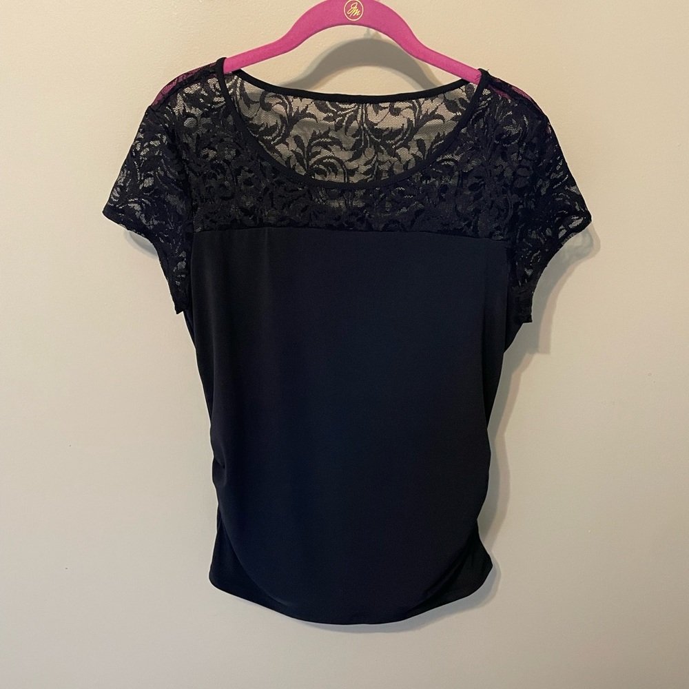 New York & Co laced neck shirt